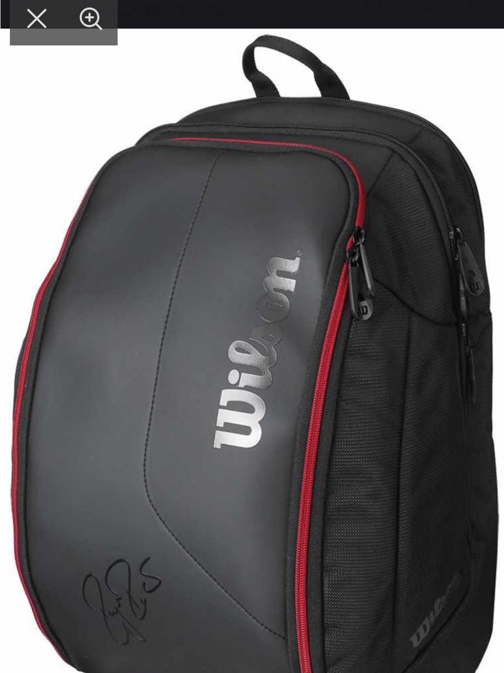 Wilson Black Backpack with Red Trim